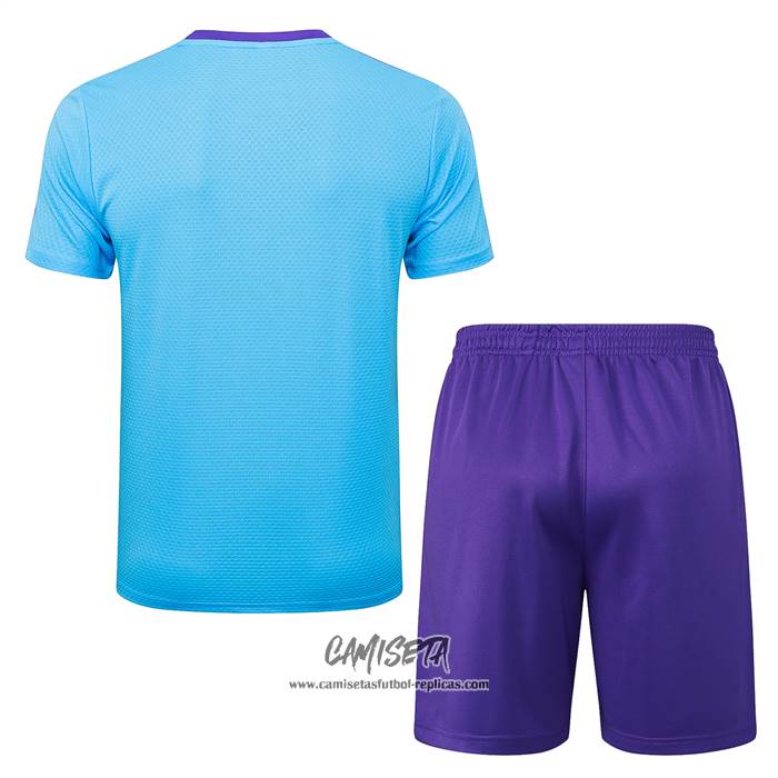 Chandal del Real Madrid 2025-2026 Manga Corta Azul - Pantalon Corto